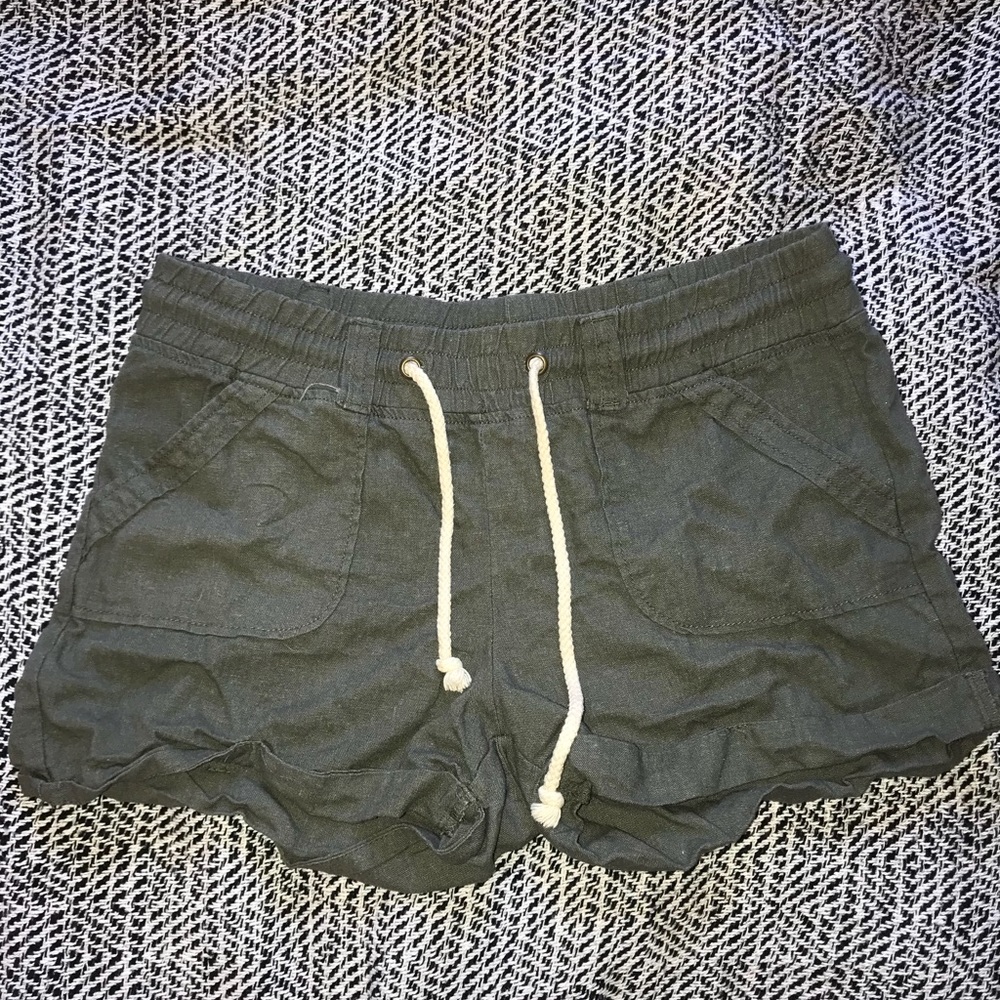 Army green shorts